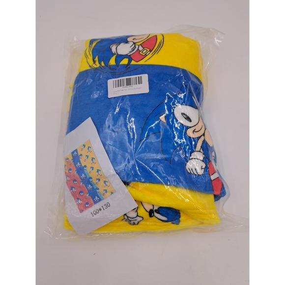 Sonic The Hedgehog Yellow Blue Red 100*130 cm Beach Bath Towel - Picture 2 of 3